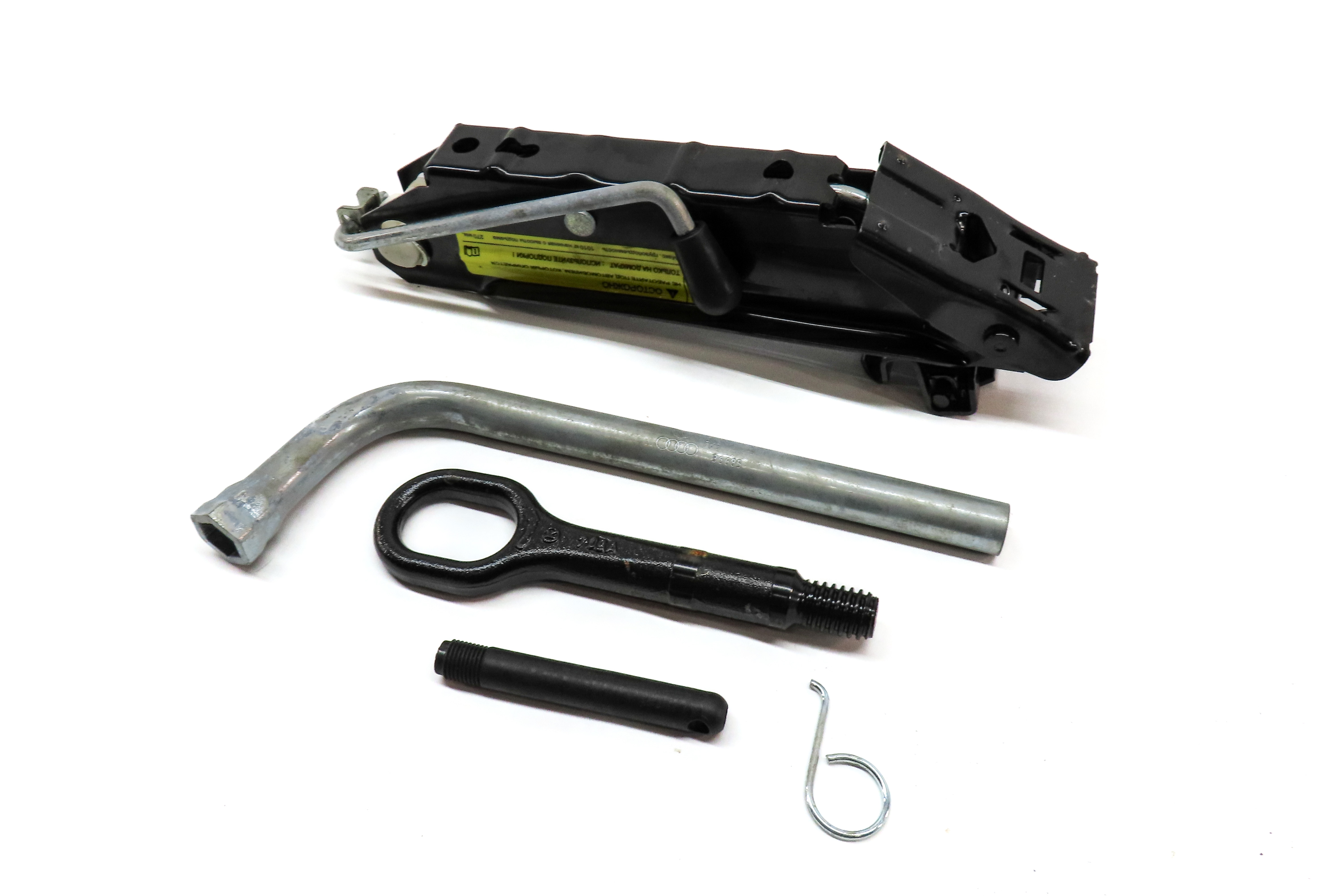 2011-2013 AUDI A3 (8P) EMERGENCY ROADSIDE SCISSOR JACK & TOOL KIT TOWING TOW EYE — exact item pictured